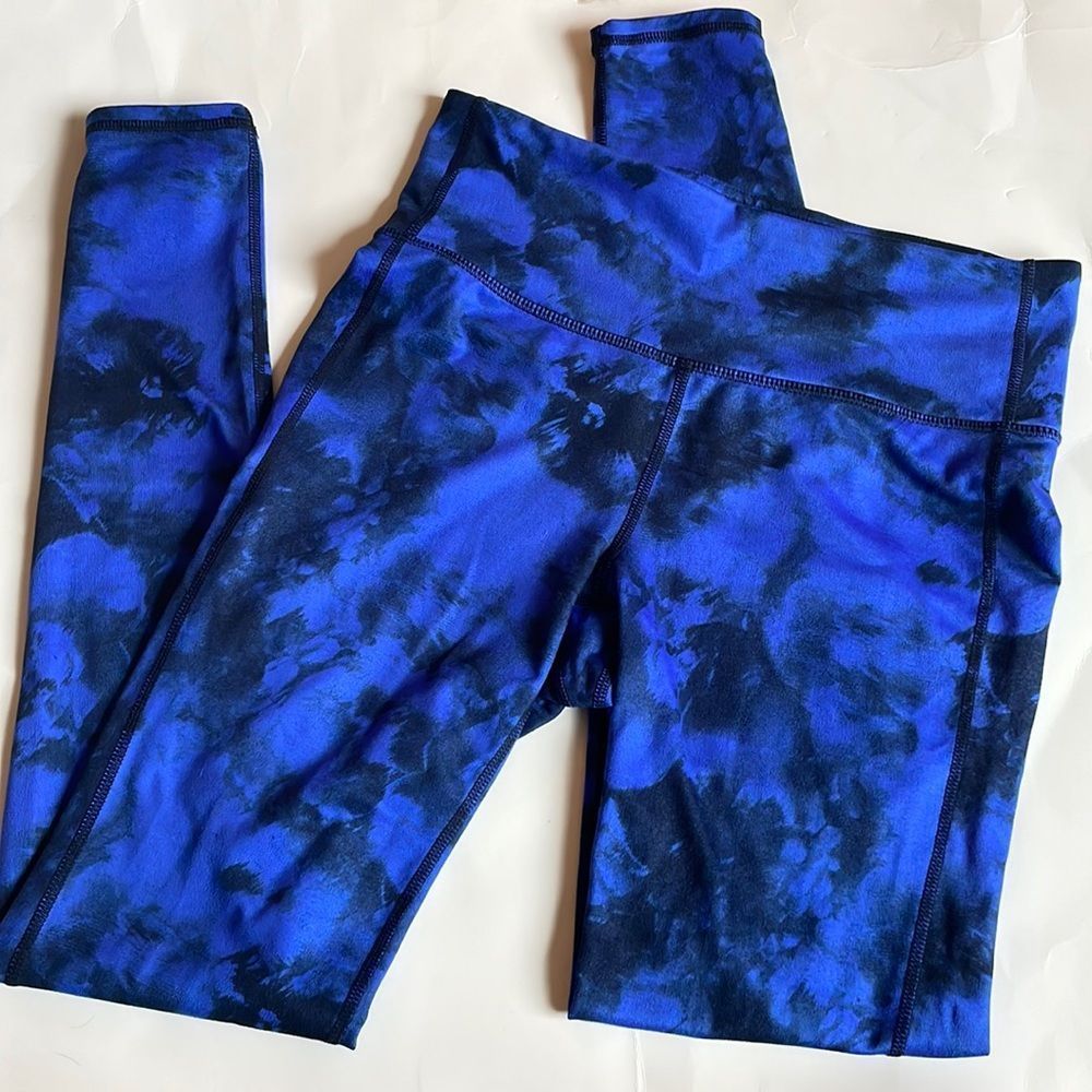 Athleta Blue Tie-Dye Leggings